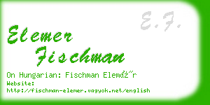 elemer fischman business card